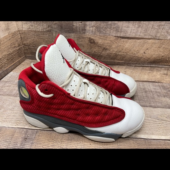 Nike Air Jordan 13 Retro Red Flint Grey 414575-600 Youth Size 3Y Women Size 4.5 - Picture 11 of 12